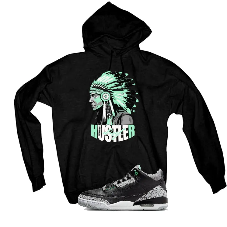 Air Jordan 3 “Green Glow” | illcurrency Black T-Shirt (Chief Hustler)