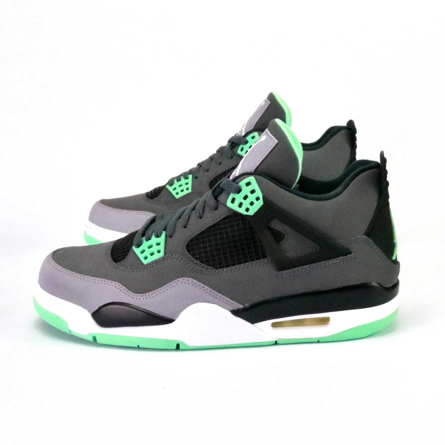 Air Jordan 4 Retro 'Green Glow' Dark Grey Green Glow Cement Grey Black