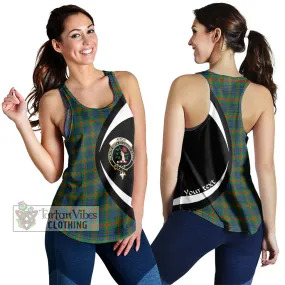 Aiton Tartan Women's Racerback Tanks with Family Crest Circle Style