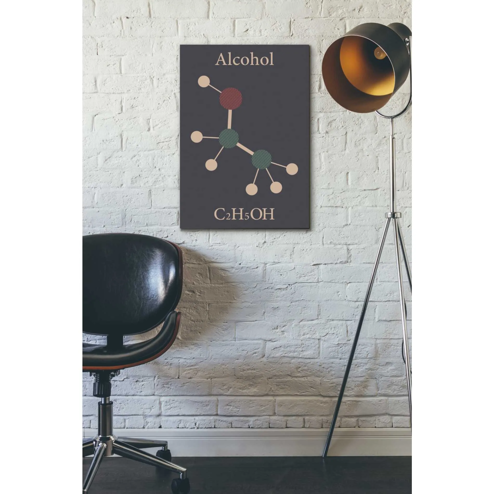 'Alcohol Molecule' Canvas Wall Art