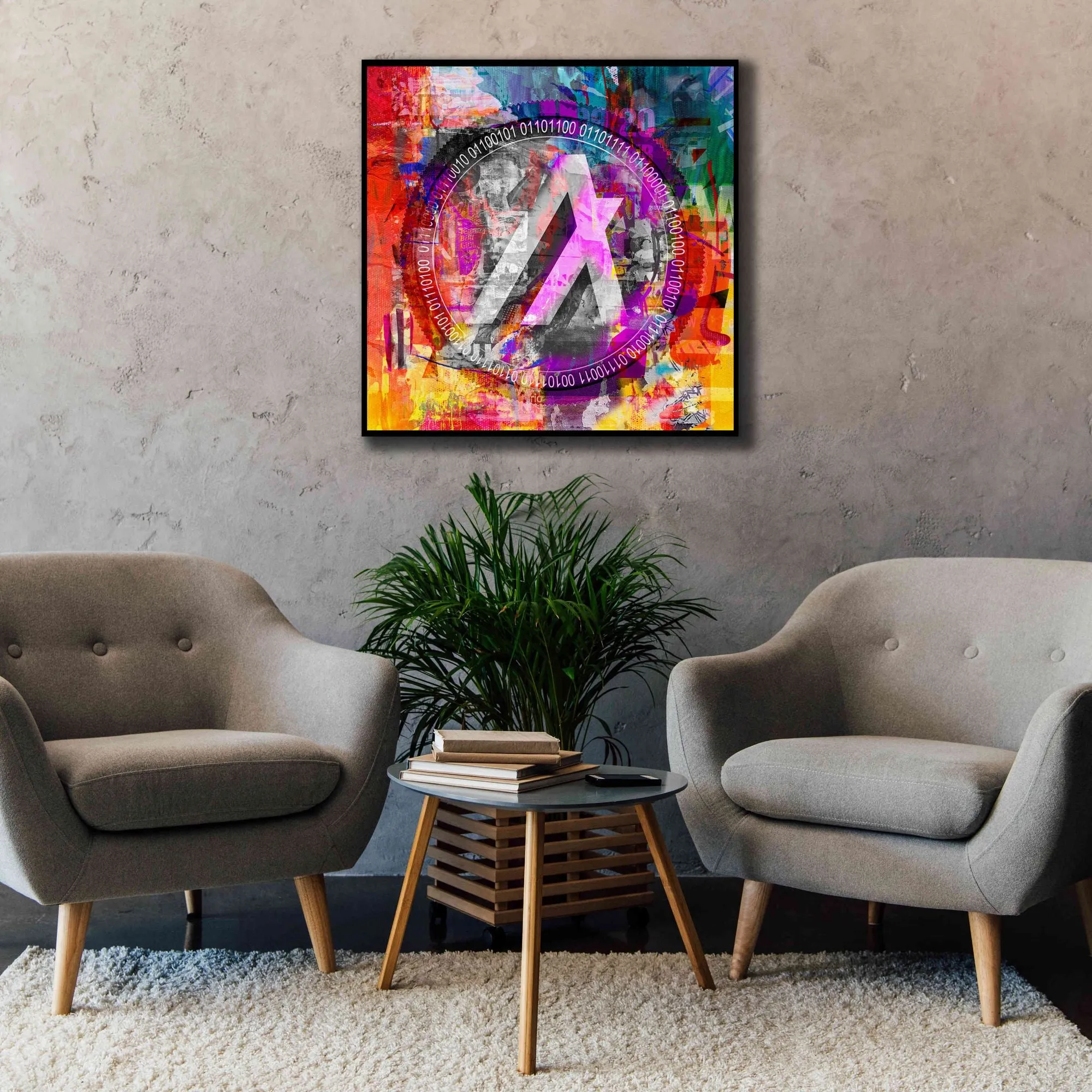 'Algo Algorand Crypto In Color' by Portfolio Giclee Canvas Wall Art