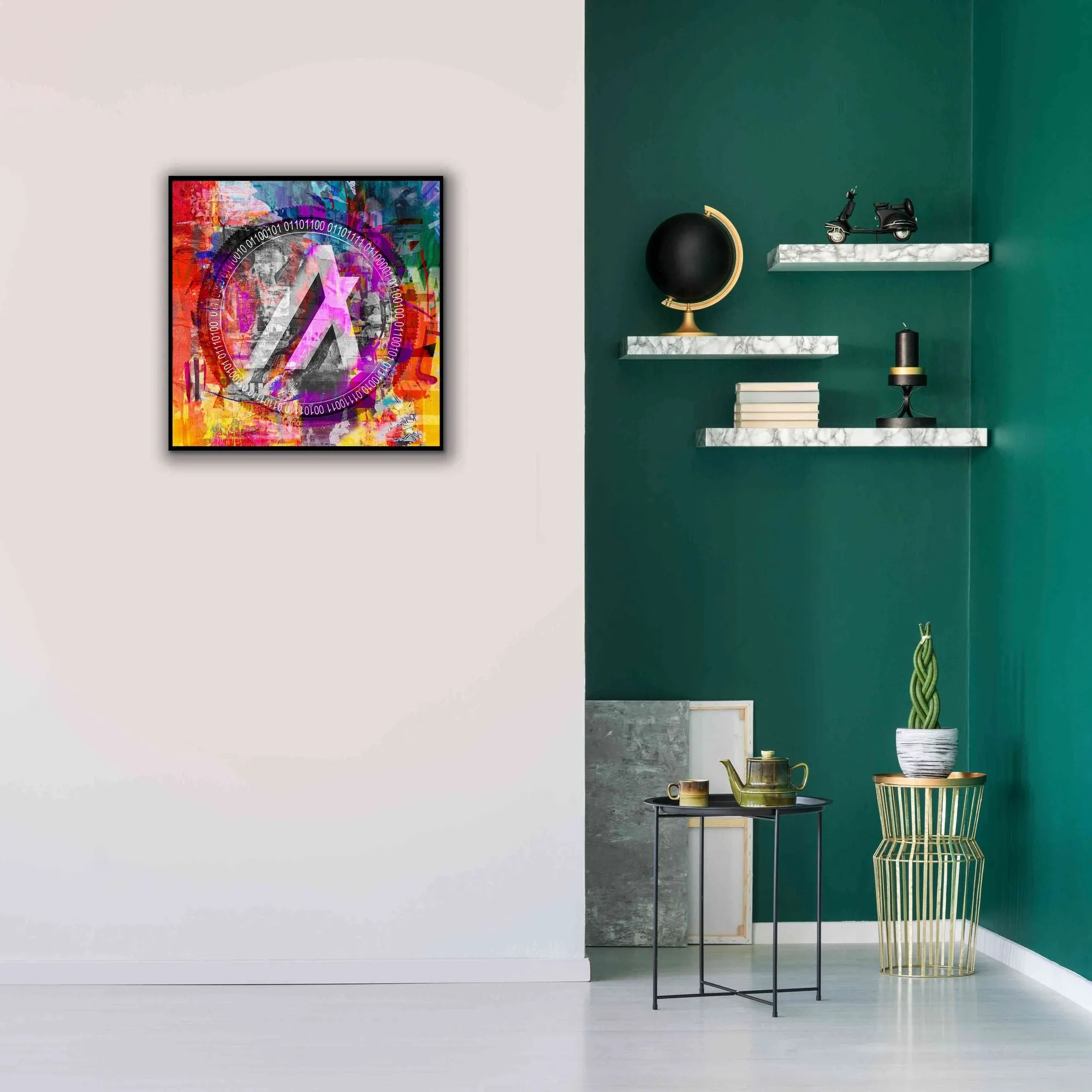 'Algo Algorand Crypto In Color' by Portfolio Giclee Canvas Wall Art