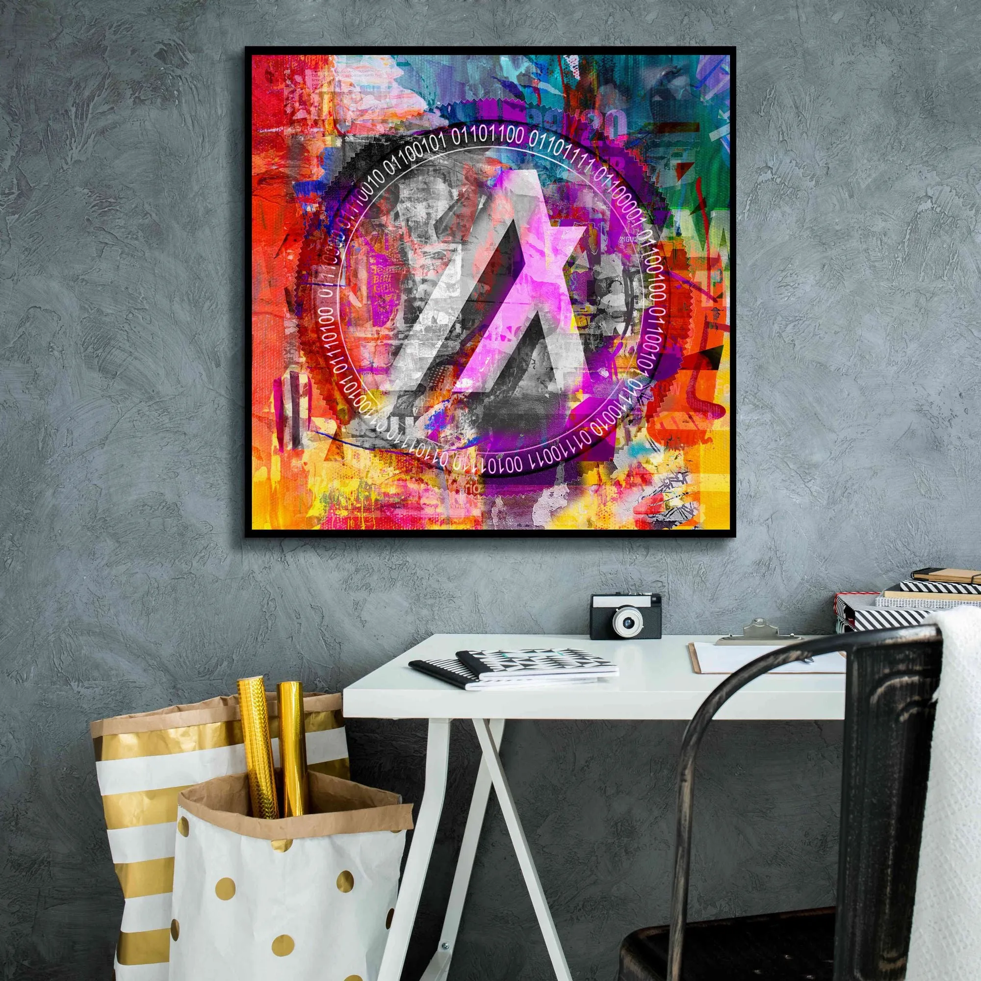 'Algo Algorand Crypto In Color' by Portfolio Giclee Canvas Wall Art