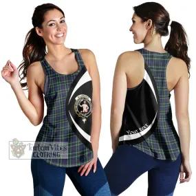 Allardice Tartan Women's Racerback Tanks with Family Crest Circle Style