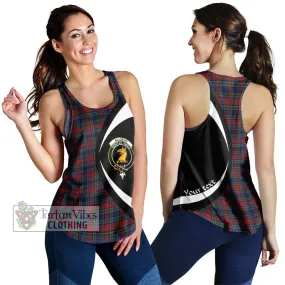 Allison Red Tartan Women's Racerback Tanks with Family Crest Circle Style