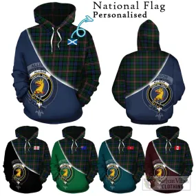 Allison Tartan Hoodie with Personalised National Flag and Family Crest Half Style