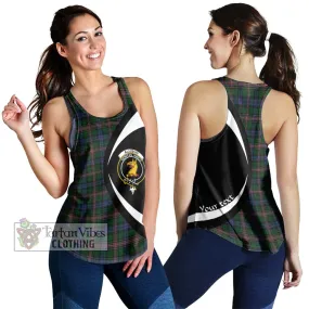 Allison Tartan Women's Racerback Tanks with Family Crest Circle Style