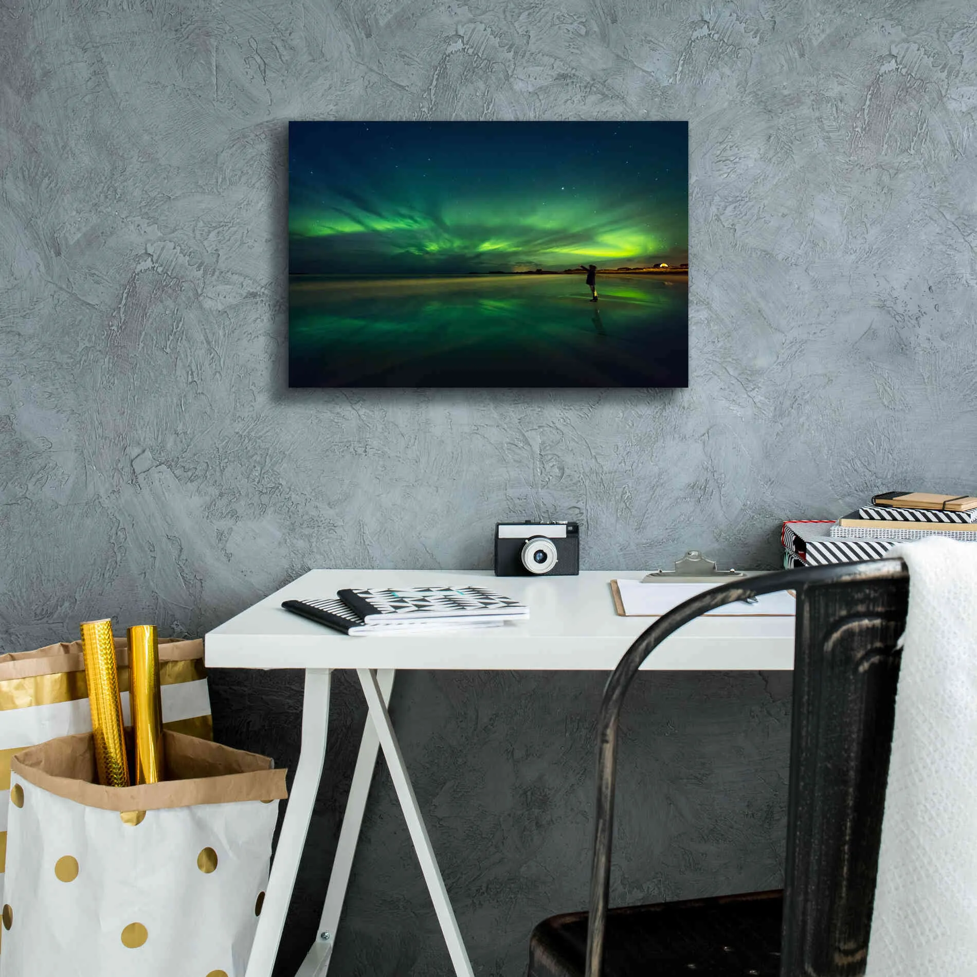 'Amazing View On The Northern Lights' by Epic Portfolio, Giclee Canvas Wall Art