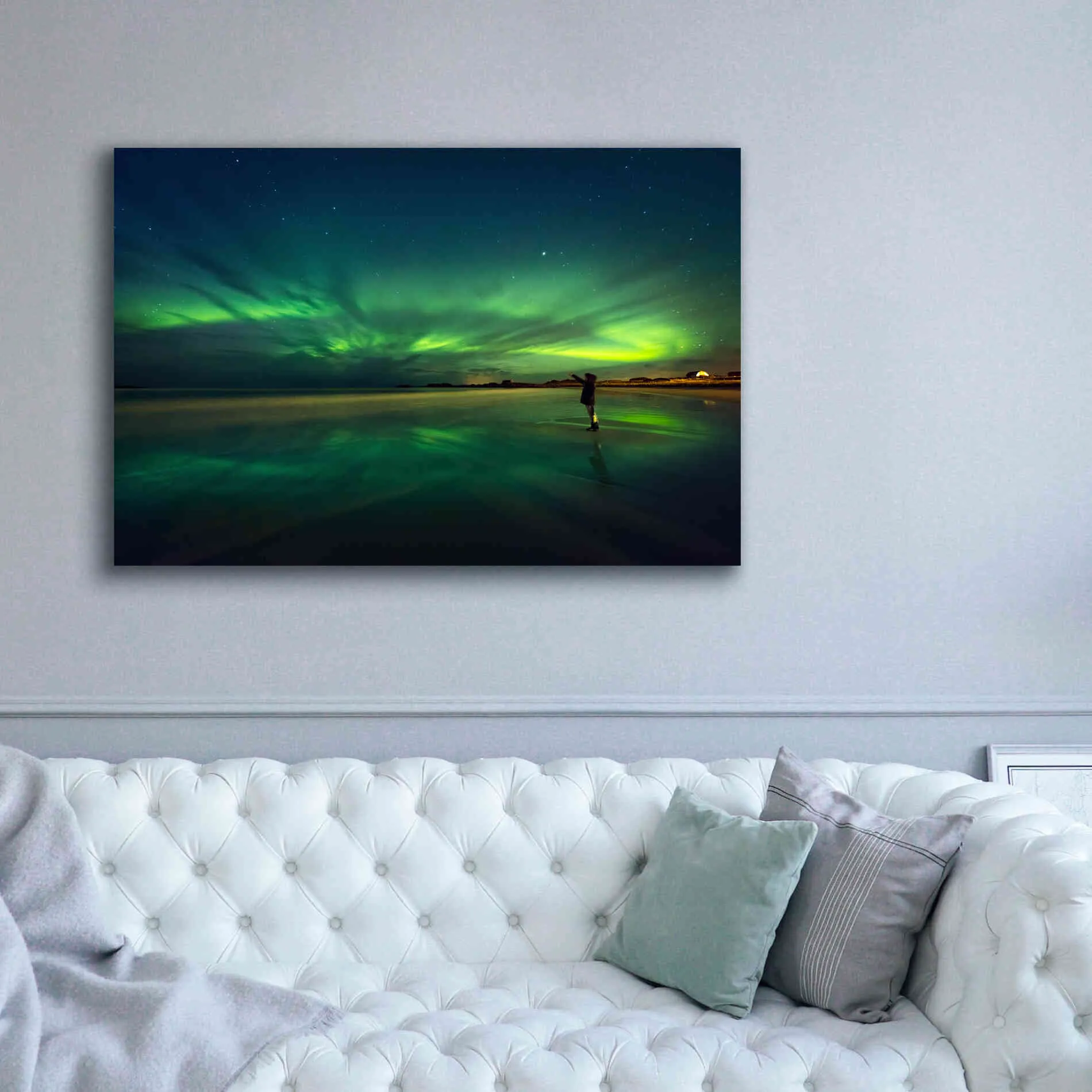 'Amazing View On The Northern Lights' by Epic Portfolio, Giclee Canvas Wall Art