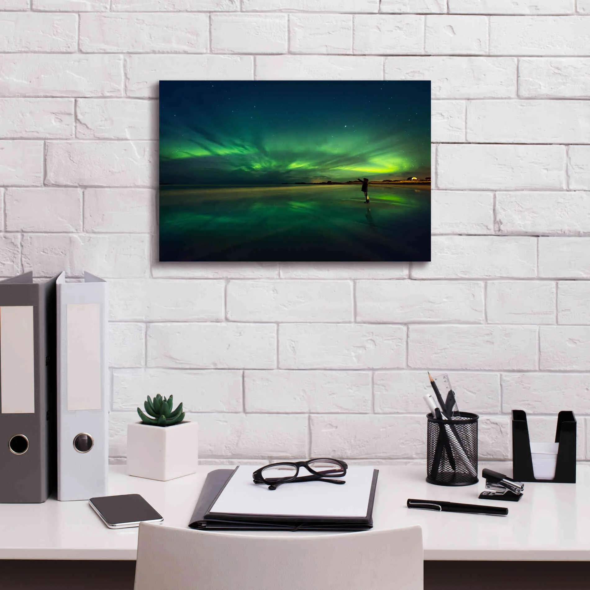 'Amazing View On The Northern Lights' by Epic Portfolio, Giclee Canvas Wall Art