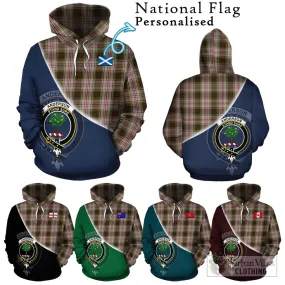 Anderson Dress Tartan Hoodie with Personalised National Flag and Family Crest Half Style