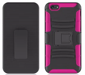 Apple iPhone 6S Plus Case / 6 Plus Case, Hybrid [Shock Resistant] Rugged Holster Shell [Kickstand] Combo Case for Iphone 6S Plus/6 Plus - Hot Pink