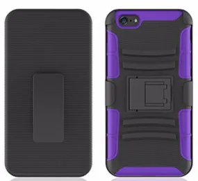 Apple iPhone 6S Plus Case / 6 Plus Case, Hybrid [Shock Resistant] Rugged Holster Shell [Kickstand] Combo Case for Iphone 6S Plus/6 Plus - Purple