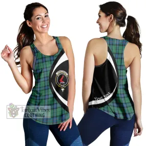 Armstrong Ancient Tartan Women's Racerback Tanks with Family Crest Circle Style