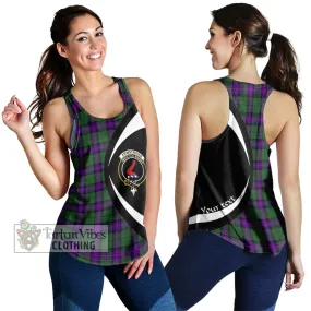 Armstrong Modern Tartan Women's Racerback Tanks with Family Crest Circle Style