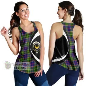 Arnott Tartan Women's Racerback Tanks with Family Crest Circle Style