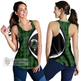 Arthur Highland Tartan Women's Racerback Tanks with Family Crest Circle Style