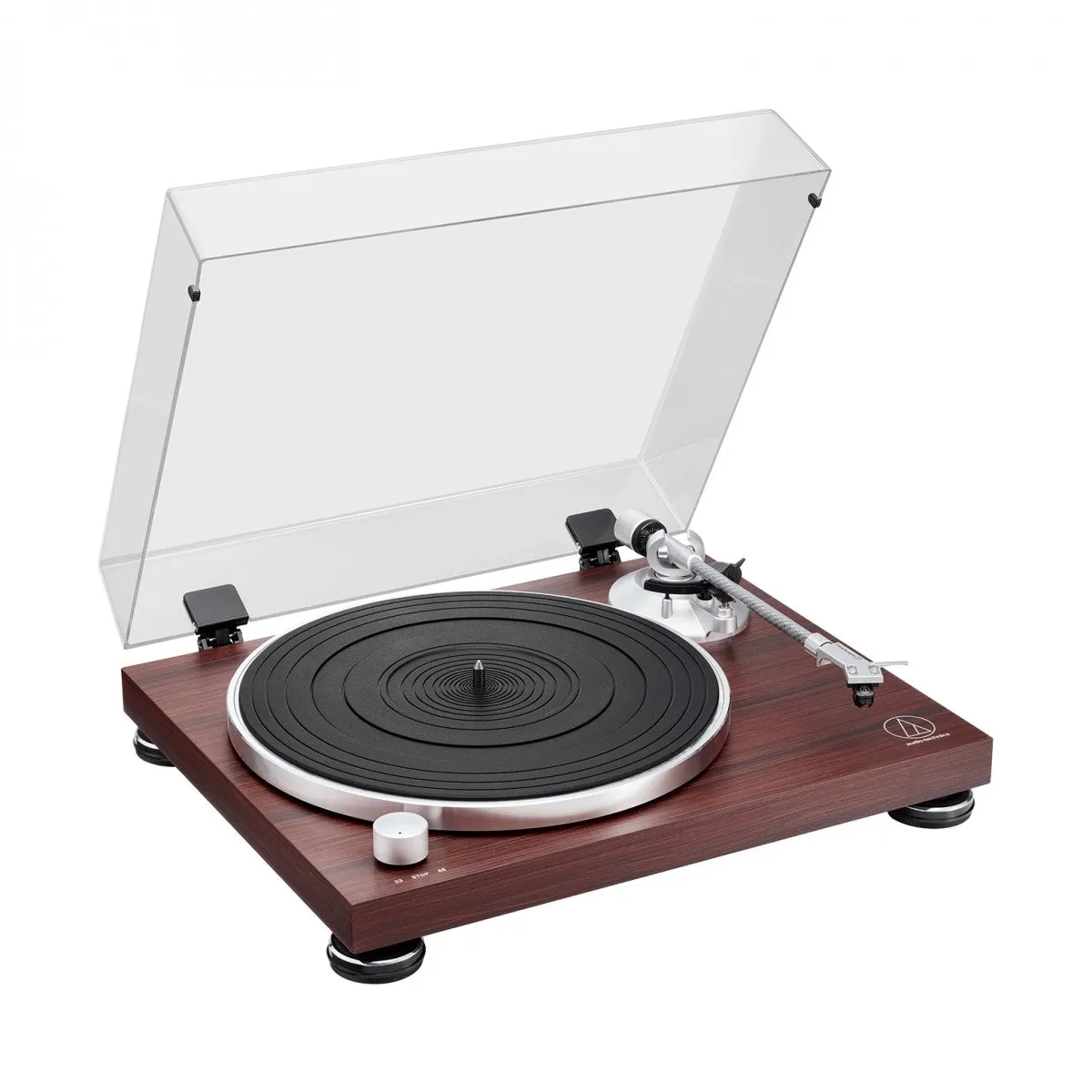 Audio Technica ATLPW50BTRW Turntable Bluetooth Manual Belt Drive Wood Base Rosewood