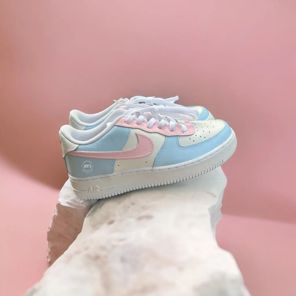 Baby Blue and Pink Custom Air Force 1