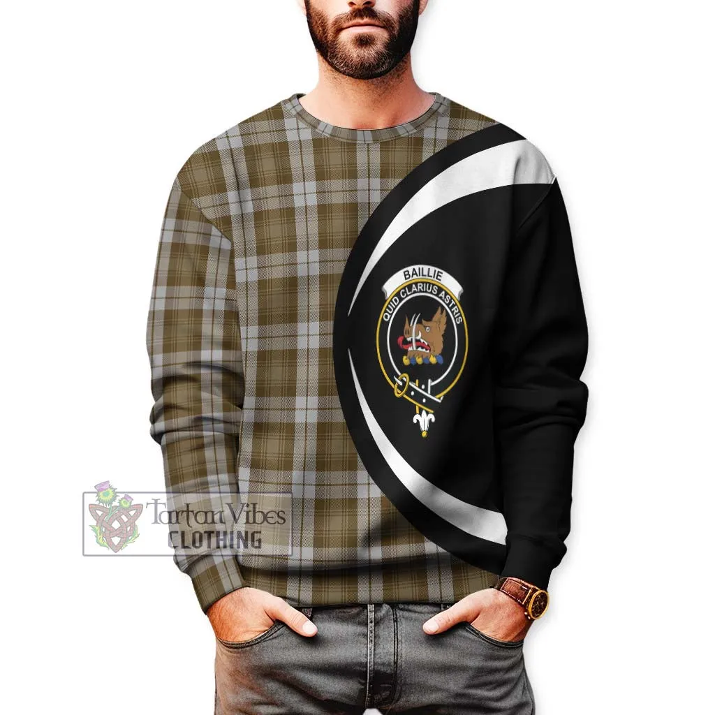 Baillie Dress Tartan Sweatshirt with Family Crest Circle Style