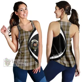 Baillie Dress Tartan Women's Racerback Tanks with Family Crest Circle Style