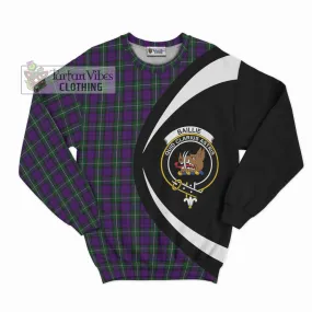 Baillie Highland Society Tartan Sweatshirt with Family Crest Circle Style