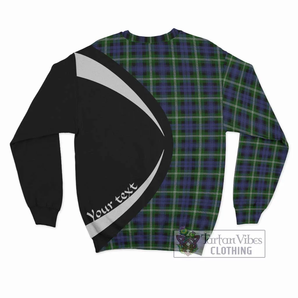 Baillie of Polkemmet Tartan Sweatshirt with Family Crest Circle Style