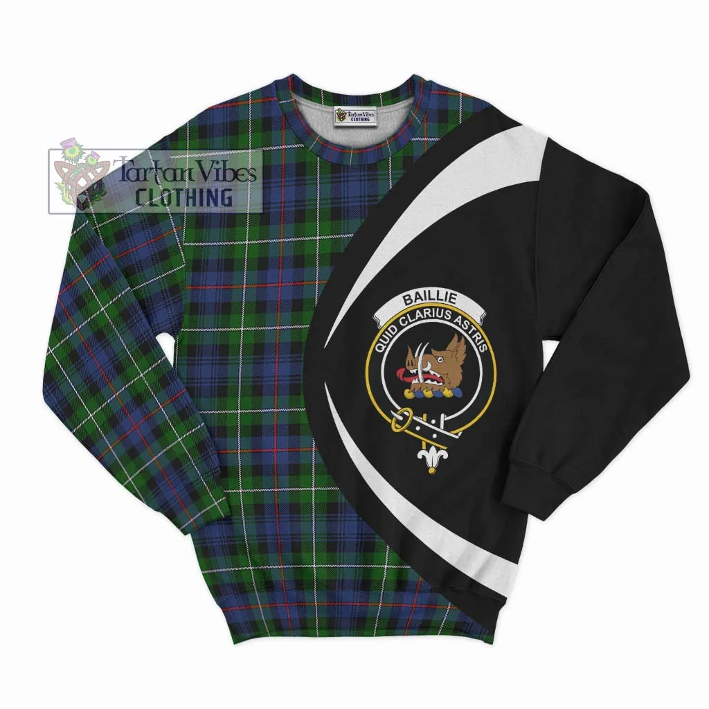 Baillie Tartan Sweatshirt with Family Crest Circle Style