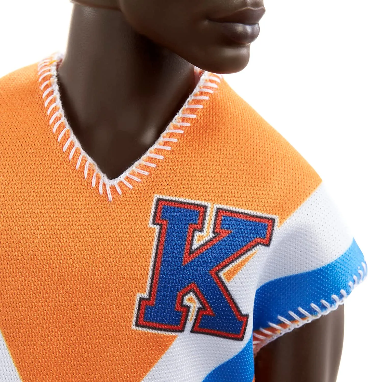 Barbie Ken Fashionistas with Twisted Black Hair Wearing Trendy Fit with A Sporty Jersey and Shorts #203 for Kids Ages 3 