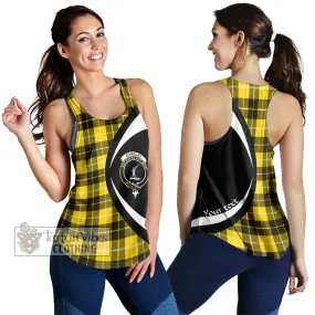 Barclay Dress Modern Tartan Women's Racerback Tanks with Family Crest Circle Style