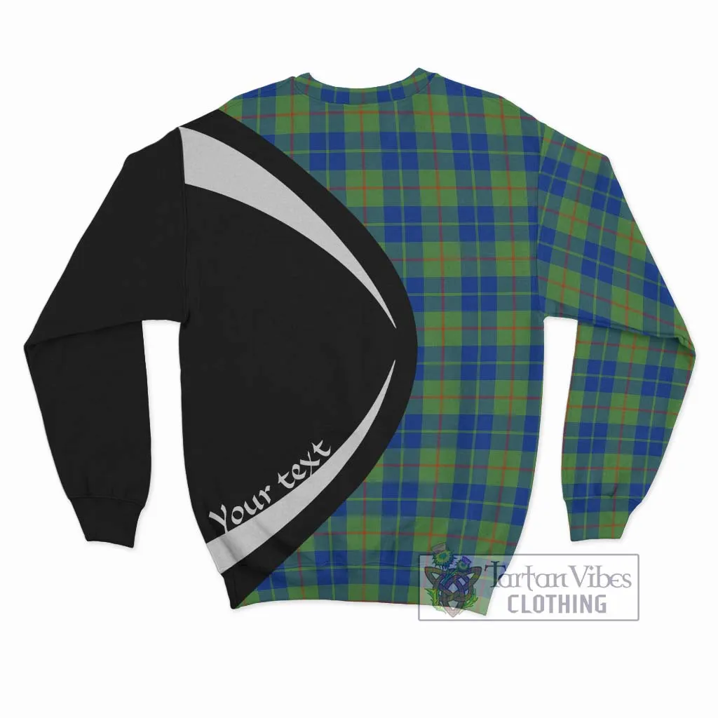 Barclay Hunting Ancient Tartan Sweatshirt with Family Crest Circle Style