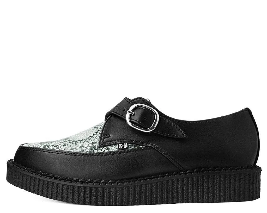 Black & Grey Snake Pointed Buckle Creeper