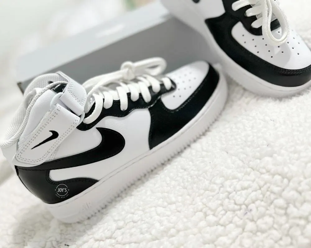 Black and White Custom Air Force 1