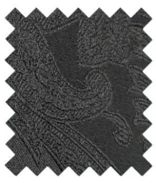 Black Paisley Silk Wedding Swatch