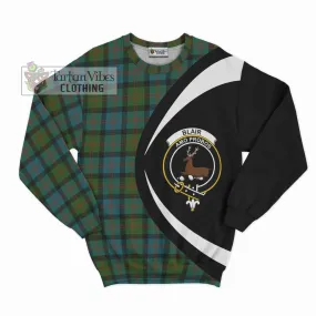 Blair Ancient Tartan Sweatshirt with Family Crest Circle Style