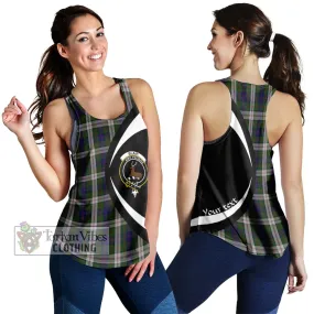 Blair Dress Tartan Women's Racerback Tanks with Family Crest Circle Style