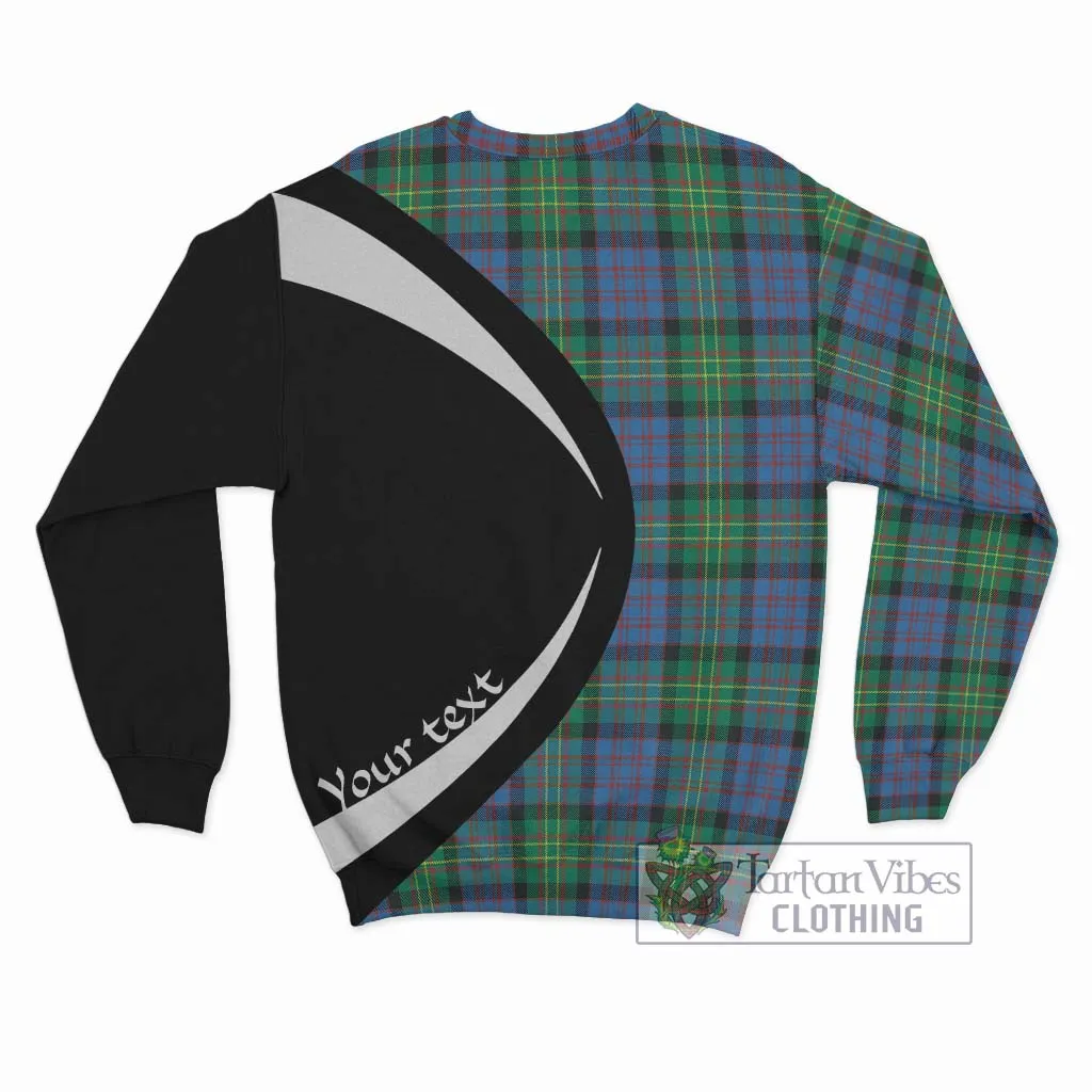 Bowie Ancient Tartan Sweatshirt with Family Crest Circle Style