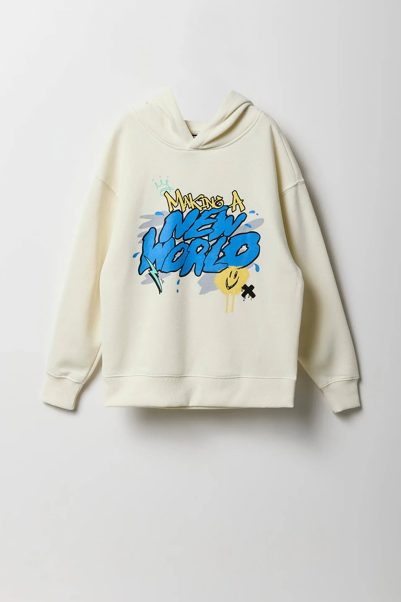 Boys Graffiti Graphic Fleece Hoodie