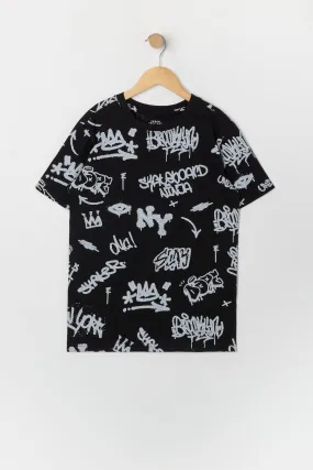 Boys Graffiti Print T-Shirt