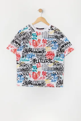 Boys Graffiti Print T-Shirt