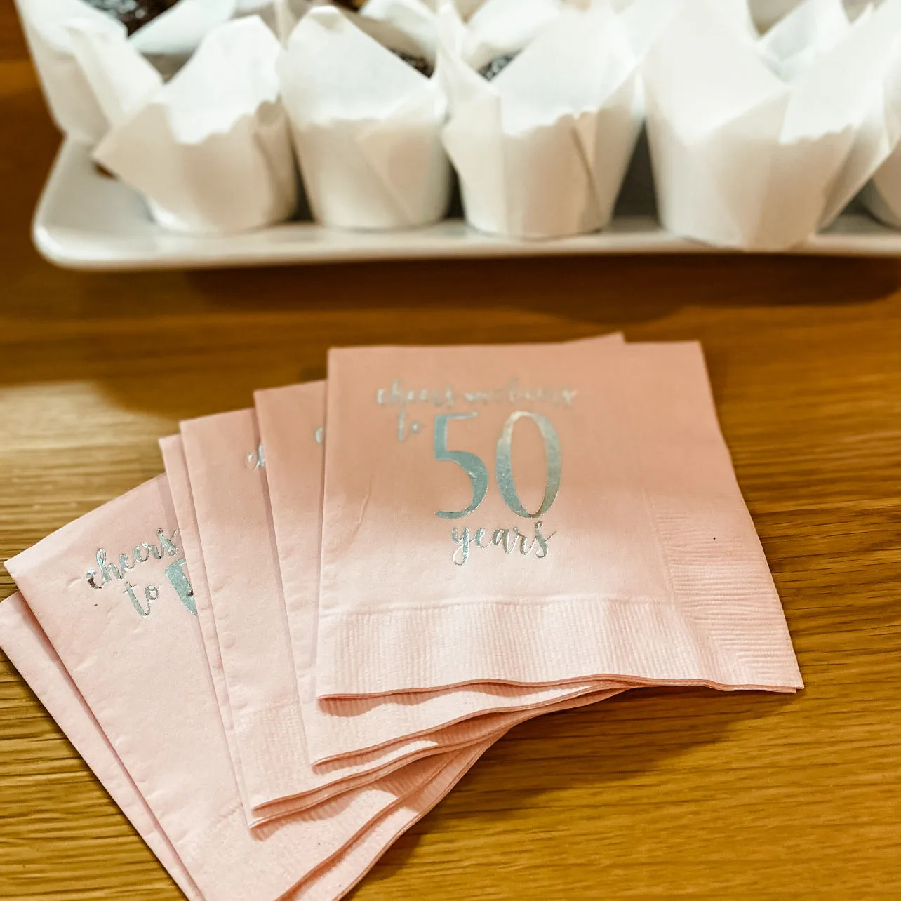 Cheers to 50 Years Personalized Birthday Napkins