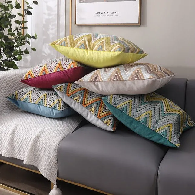 Chevron Pattern Throw Cushions