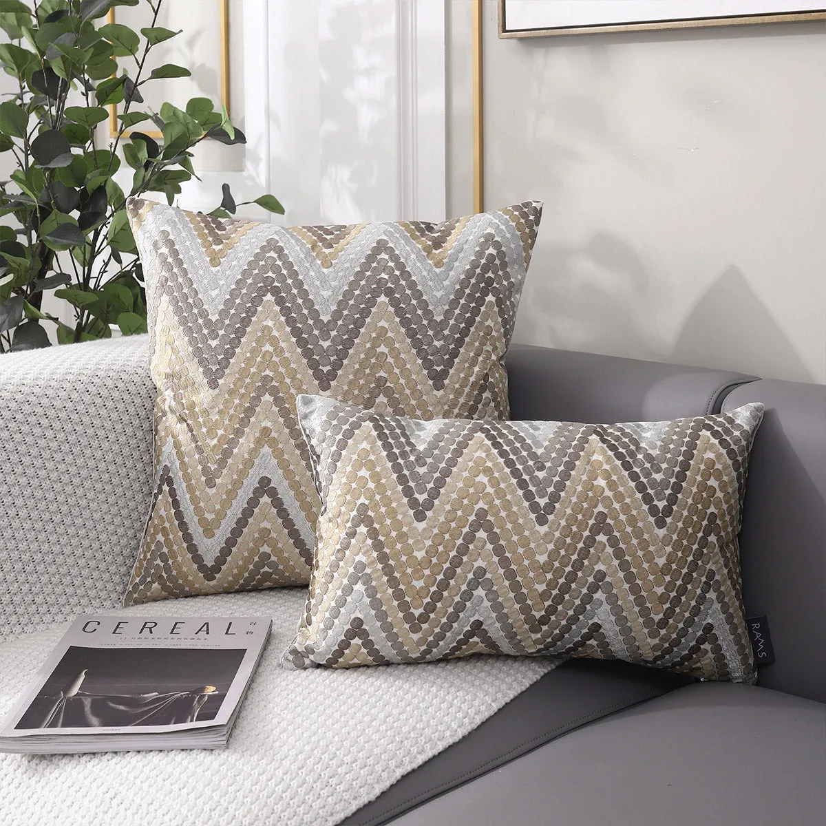 Chevron Pattern Throw Cushions