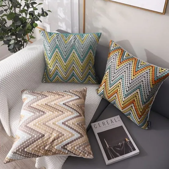 Chevron Pattern Throw Cushions