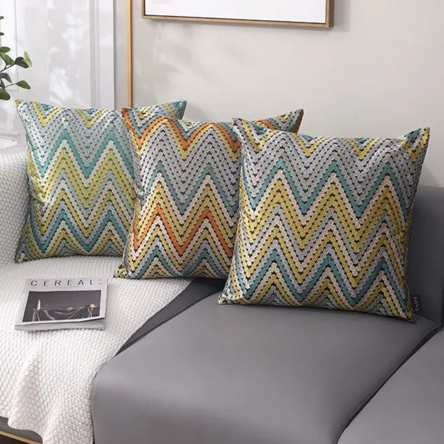 Chevron Pattern Throw Cushions