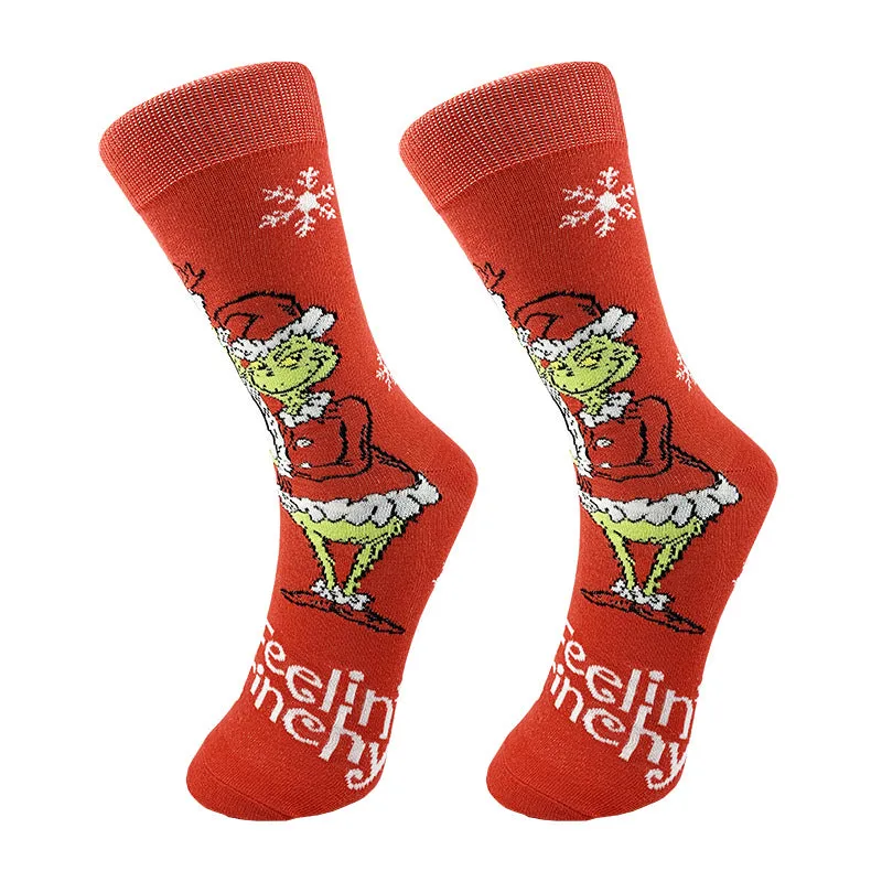 🎅Christmas Sale🎄 Grinch Knit Socks for Men and Women