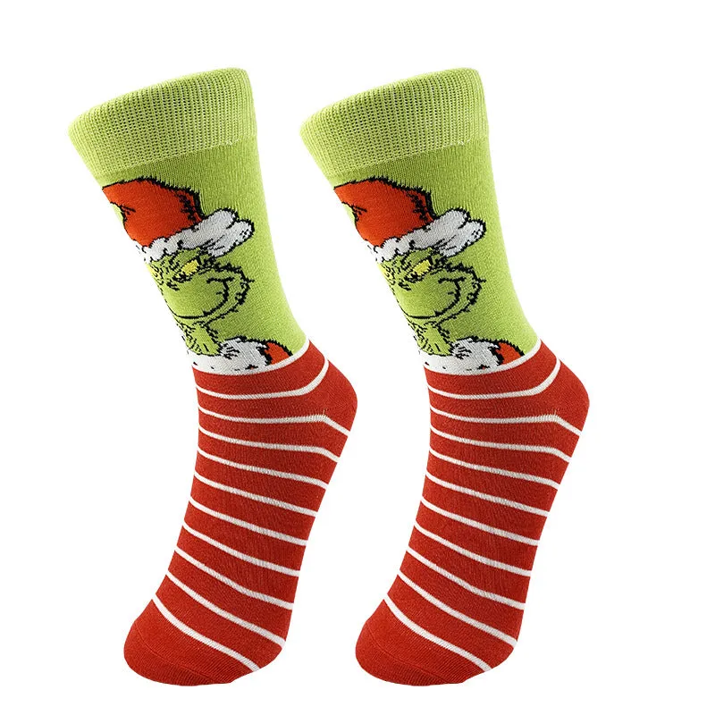 🎅Christmas Sale🎄 Grinch Knit Socks for Men and Women