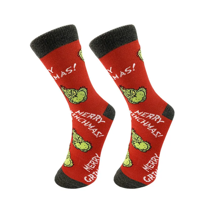 🎅Christmas Sale🎄 Grinch Knit Socks for Men and Women