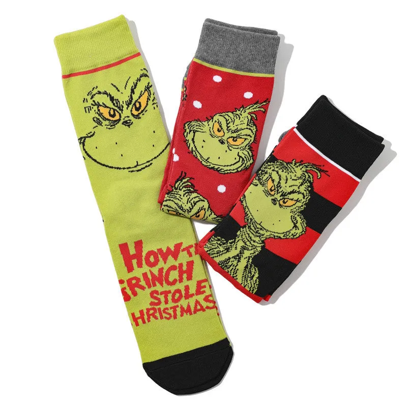 🎅Christmas Sale🎄 Grinch Men's Christmas Fun Socks