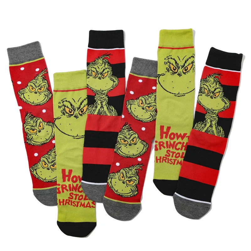 🎅Christmas Sale🎄 Grinch Men's Christmas Fun Socks